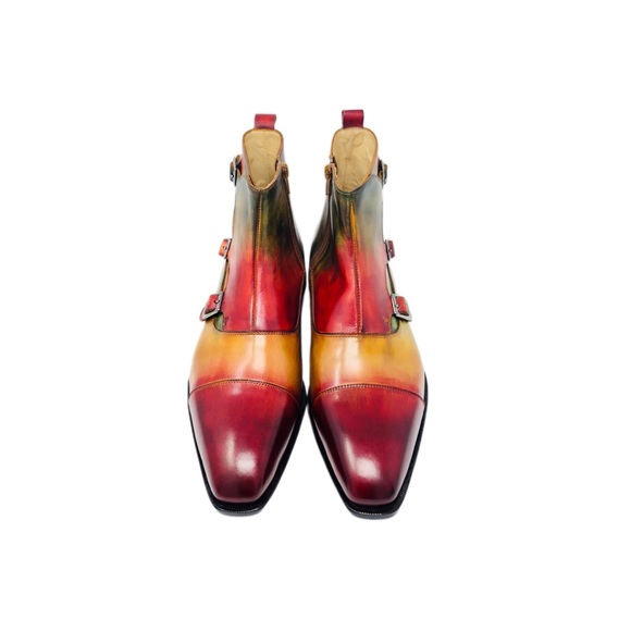 Men’s Triple Monk Strap Boots - Picture 3 of 5